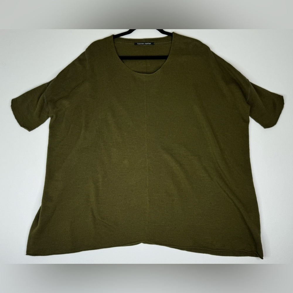 Hannes Roether Cotton/Linen Blend Oversized Tunic Sweater Womens Small